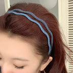 Korean Denim Wavy Hairband